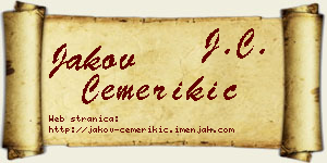 Jakov Čemerikić vizit kartica